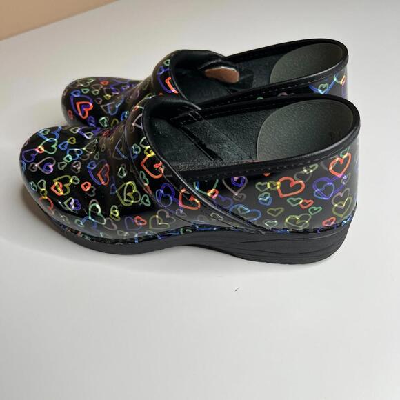 Dansko Professional Clogs Women’s Size 40 EU 9 US Black Patent Hearts - Picture 5 of 7
